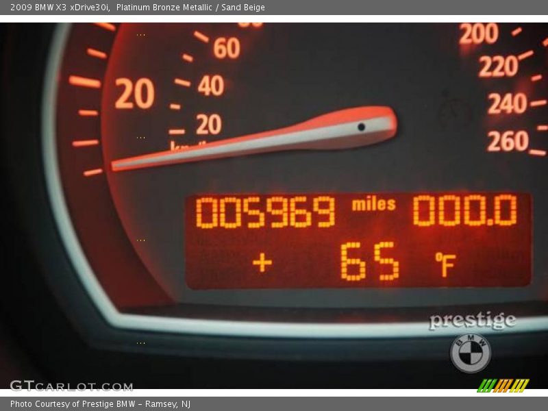 Platinum Bronze Metallic / Sand Beige 2009 BMW X3 xDrive30i