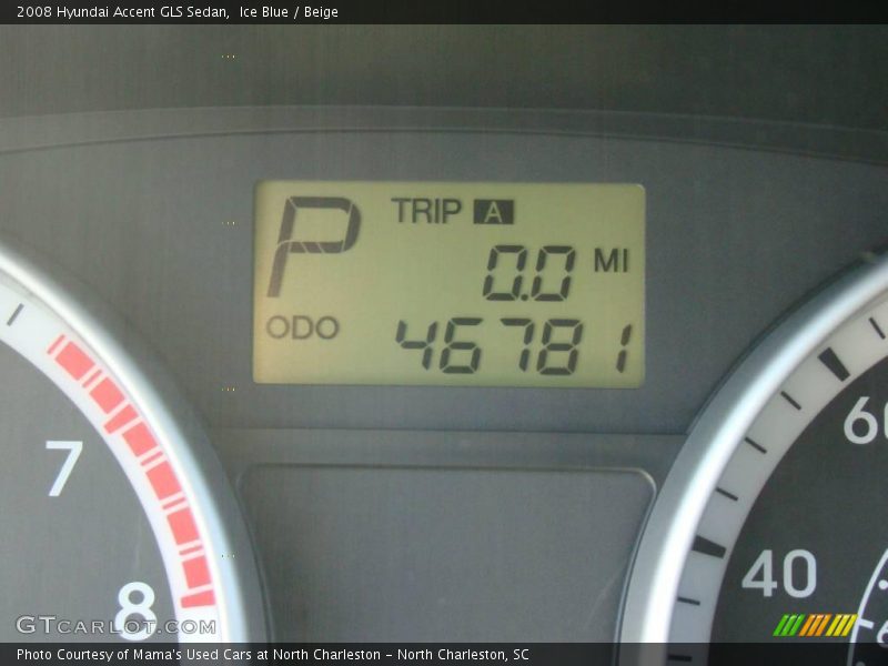 Ice Blue / Beige 2008 Hyundai Accent GLS Sedan