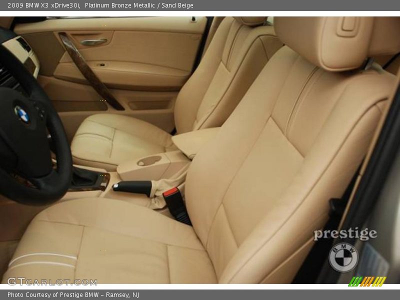 Platinum Bronze Metallic / Sand Beige 2009 BMW X3 xDrive30i