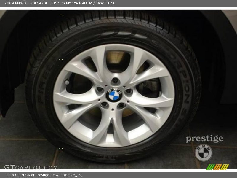 Platinum Bronze Metallic / Sand Beige 2009 BMW X3 xDrive30i