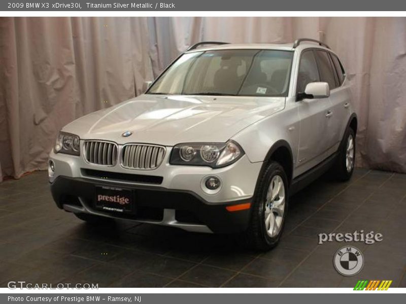 Titanium Silver Metallic / Black 2009 BMW X3 xDrive30i