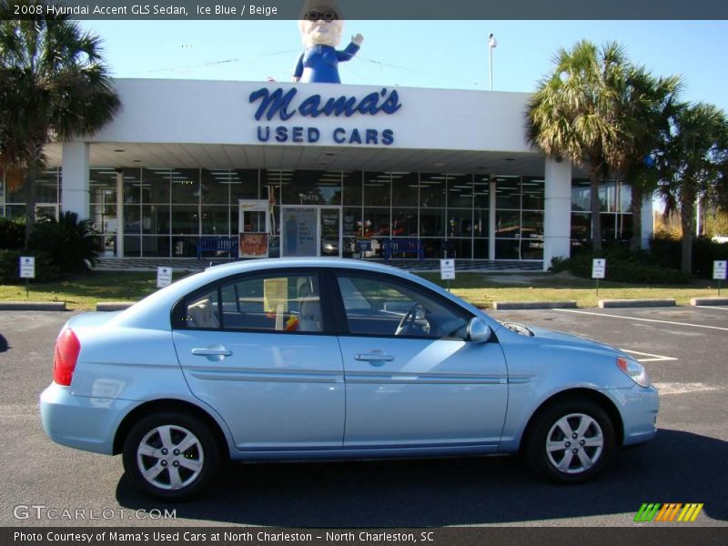 Ice Blue / Beige 2008 Hyundai Accent GLS Sedan