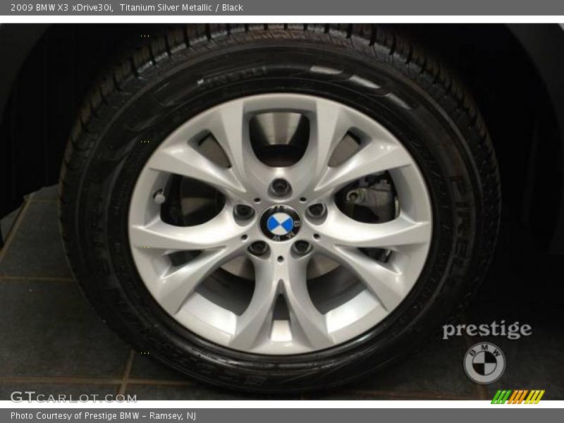 Titanium Silver Metallic / Black 2009 BMW X3 xDrive30i