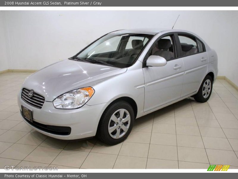 Platinum Silver / Gray 2008 Hyundai Accent GLS Sedan