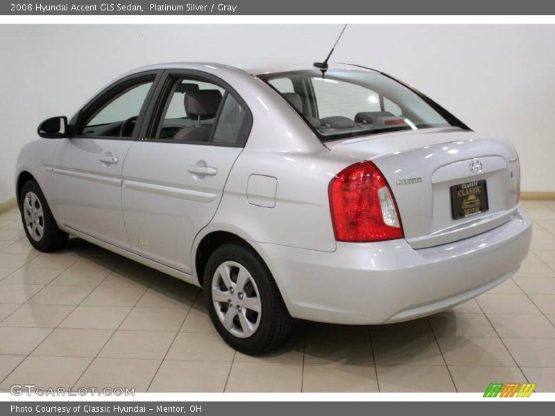 Platinum Silver / Gray 2008 Hyundai Accent GLS Sedan