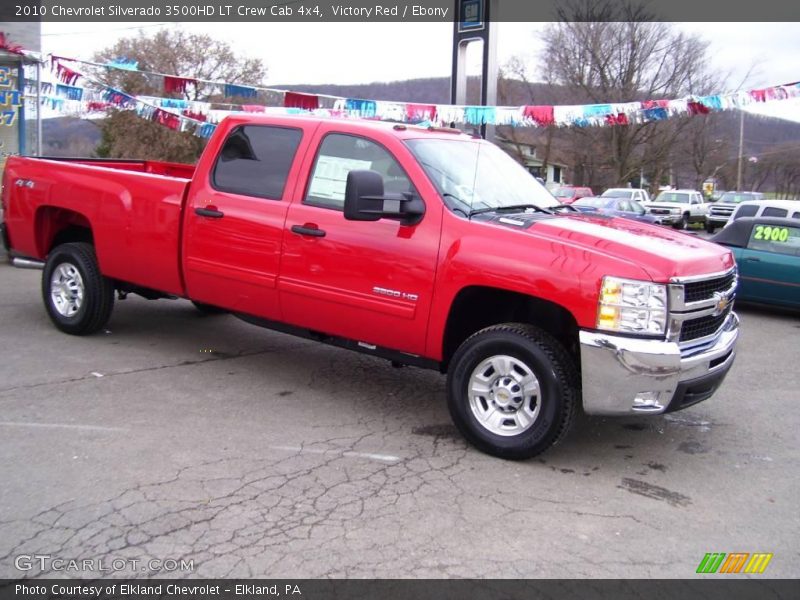 Victory Red / Ebony 2010 Chevrolet Silverado 3500HD LT Crew Cab 4x4