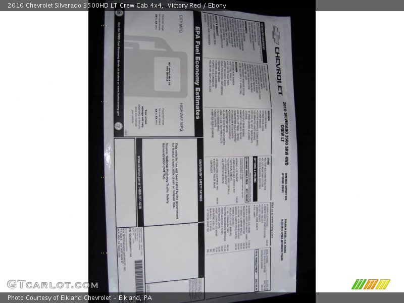 Victory Red / Ebony 2010 Chevrolet Silverado 3500HD LT Crew Cab 4x4