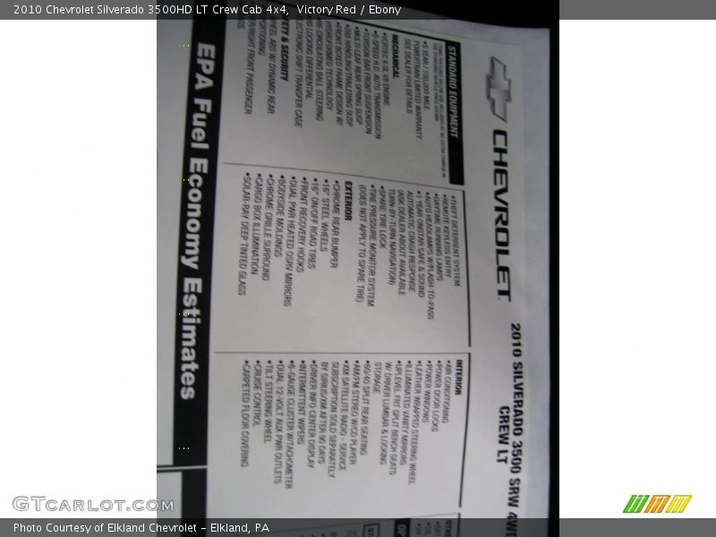 Victory Red / Ebony 2010 Chevrolet Silverado 3500HD LT Crew Cab 4x4