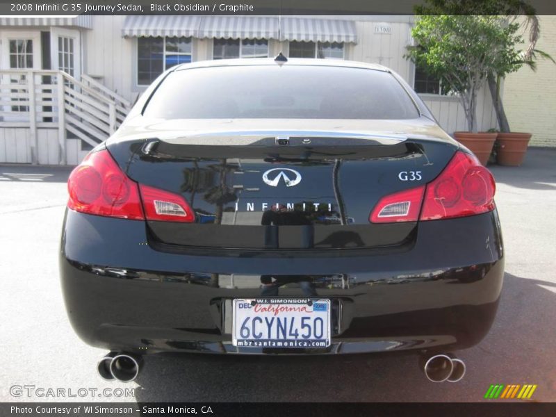 Black Obsidian / Graphite 2008 Infiniti G 35 Journey Sedan