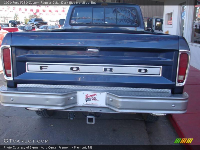 Dark Blue Metallic / Blue 1979 Ford F250 Custom Regular Cab