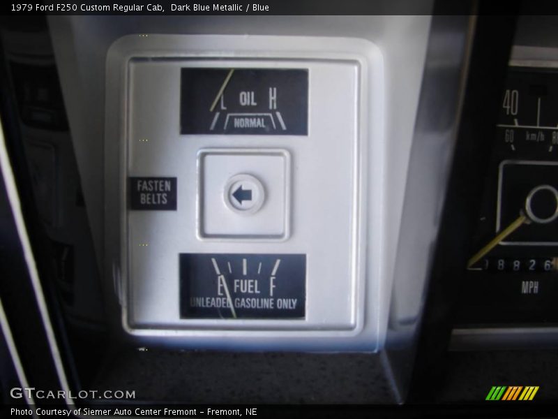 Dark Blue Metallic / Blue 1979 Ford F250 Custom Regular Cab