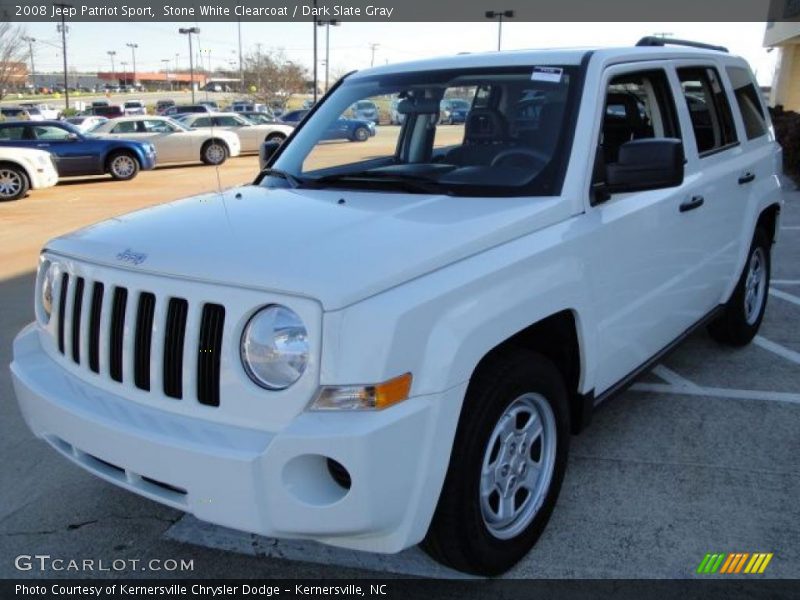 Stone White Clearcoat / Dark Slate Gray 2008 Jeep Patriot Sport
