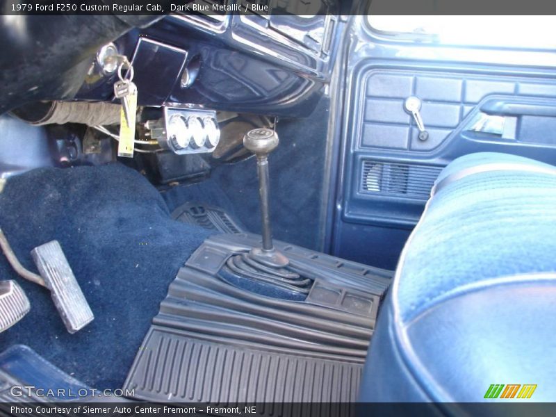 Dark Blue Metallic / Blue 1979 Ford F250 Custom Regular Cab
