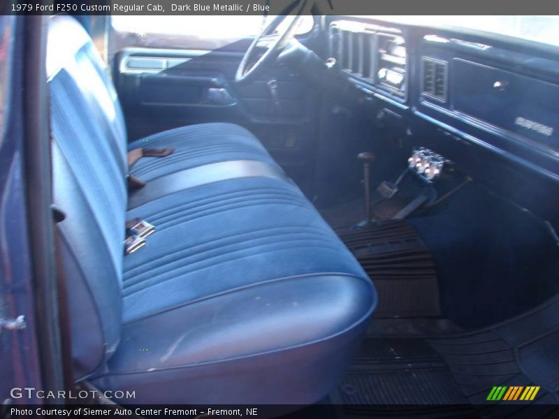 Dark Blue Metallic / Blue 1979 Ford F250 Custom Regular Cab