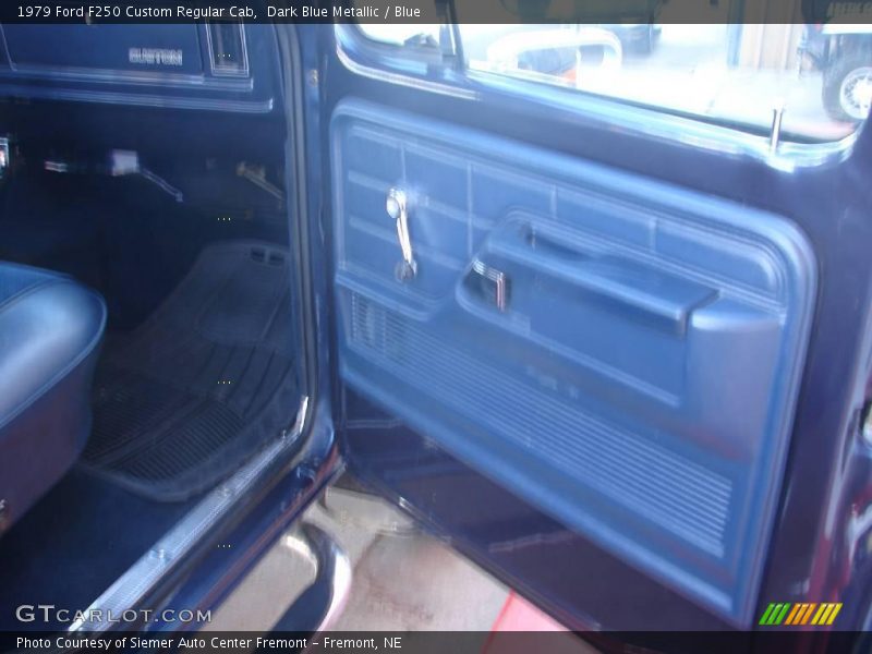 Dark Blue Metallic / Blue 1979 Ford F250 Custom Regular Cab