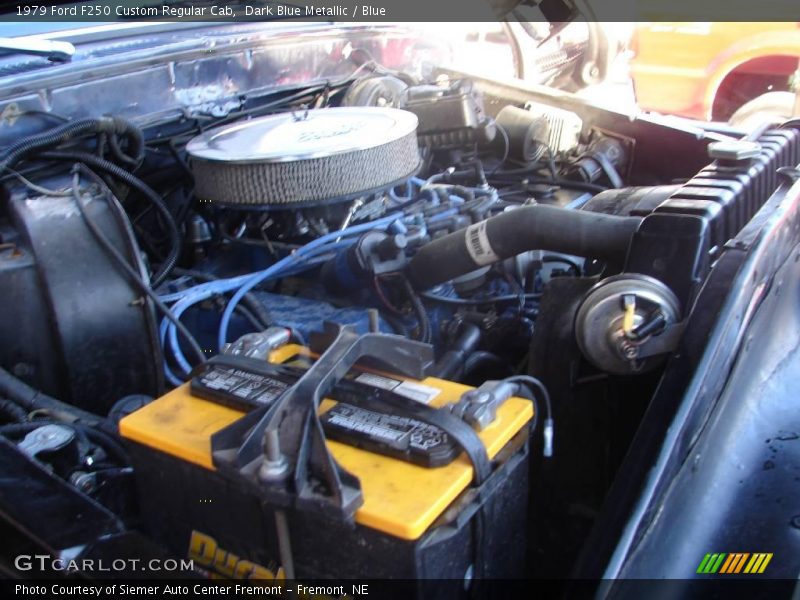 Dark Blue Metallic / Blue 1979 Ford F250 Custom Regular Cab
