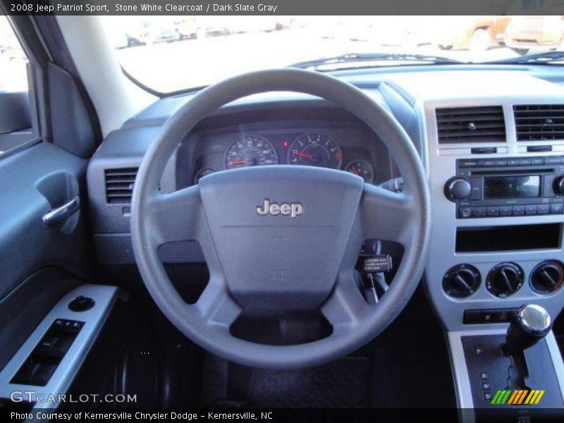 Stone White Clearcoat / Dark Slate Gray 2008 Jeep Patriot Sport