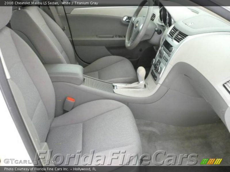 White / Titanium Gray 2008 Chevrolet Malibu LS Sedan