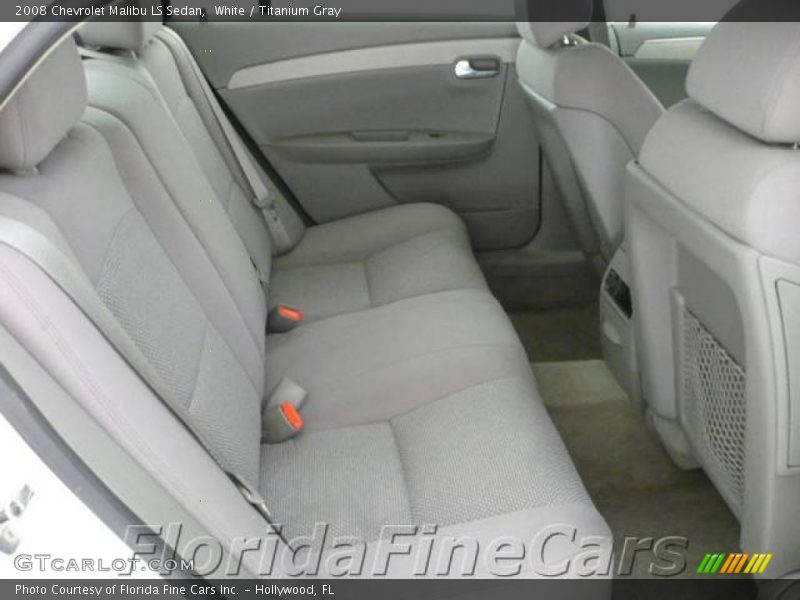 White / Titanium Gray 2008 Chevrolet Malibu LS Sedan