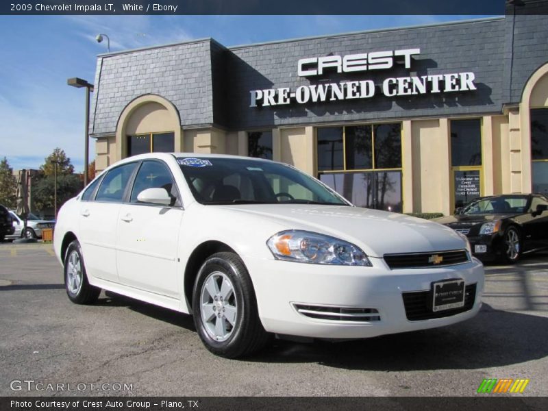 White / Ebony 2009 Chevrolet Impala LT