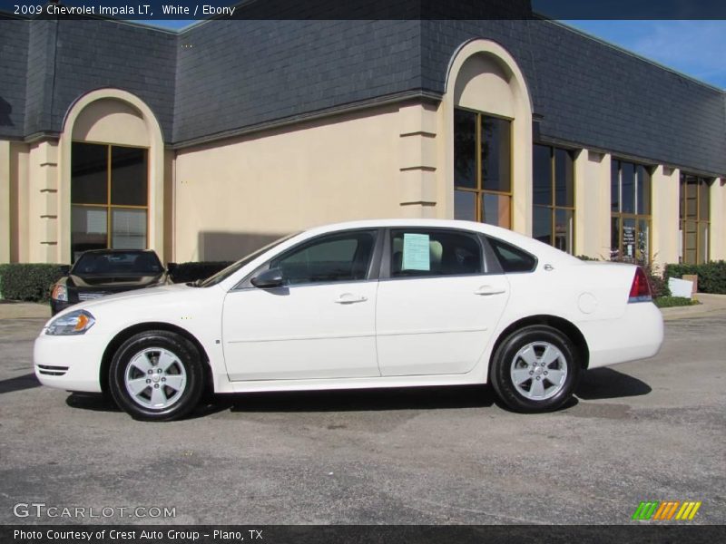 White / Ebony 2009 Chevrolet Impala LT