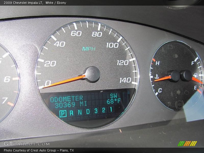 White / Ebony 2009 Chevrolet Impala LT