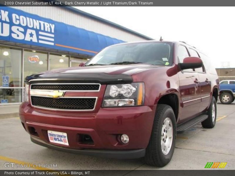 Dark Cherry Metallic / Light Titanium/Dark Titanium 2009 Chevrolet Suburban LT 4x4
