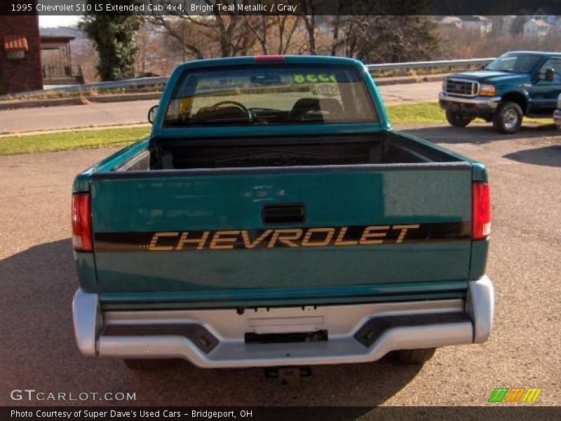 Bright Teal Metallic / Gray 1995 Chevrolet S10 LS Extended Cab 4x4