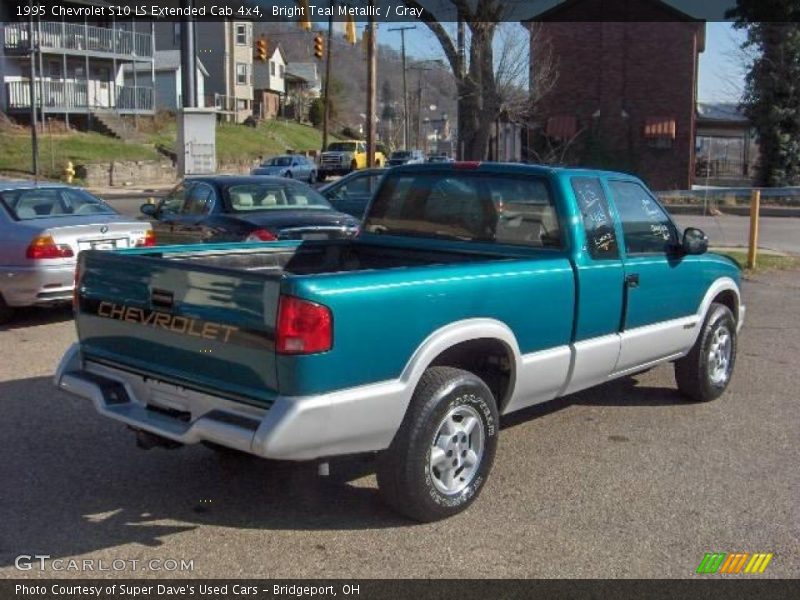 Bright Teal Metallic / Gray 1995 Chevrolet S10 LS Extended Cab 4x4
