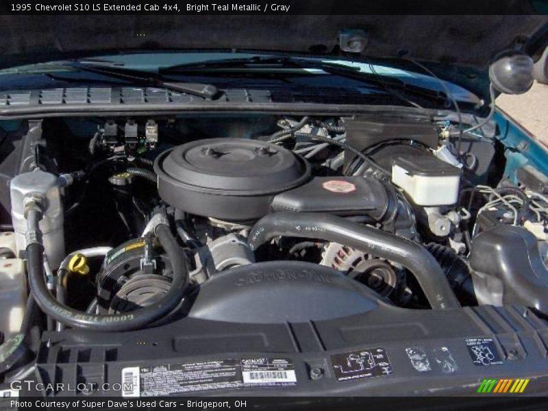 Bright Teal Metallic / Gray 1995 Chevrolet S10 LS Extended Cab 4x4