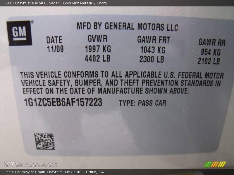 Gold Mist Metallic / Ebony 2010 Chevrolet Malibu LT Sedan