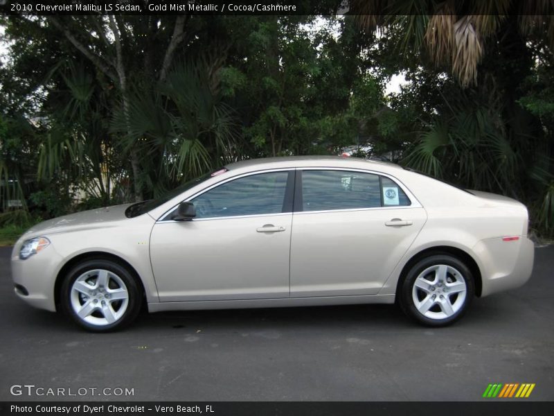 Gold Mist Metallic / Cocoa/Cashmere 2010 Chevrolet Malibu LS Sedan