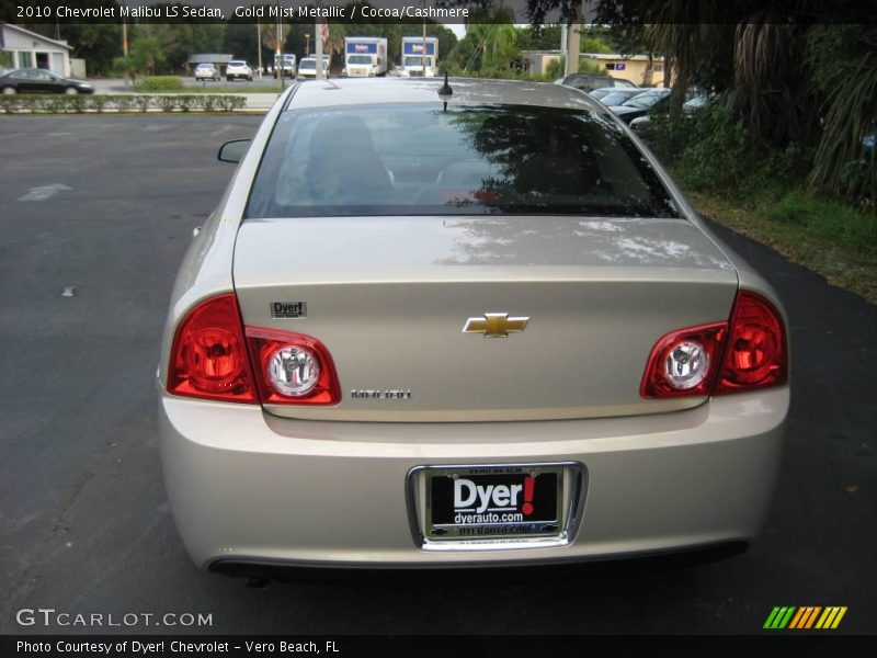 Gold Mist Metallic / Cocoa/Cashmere 2010 Chevrolet Malibu LS Sedan