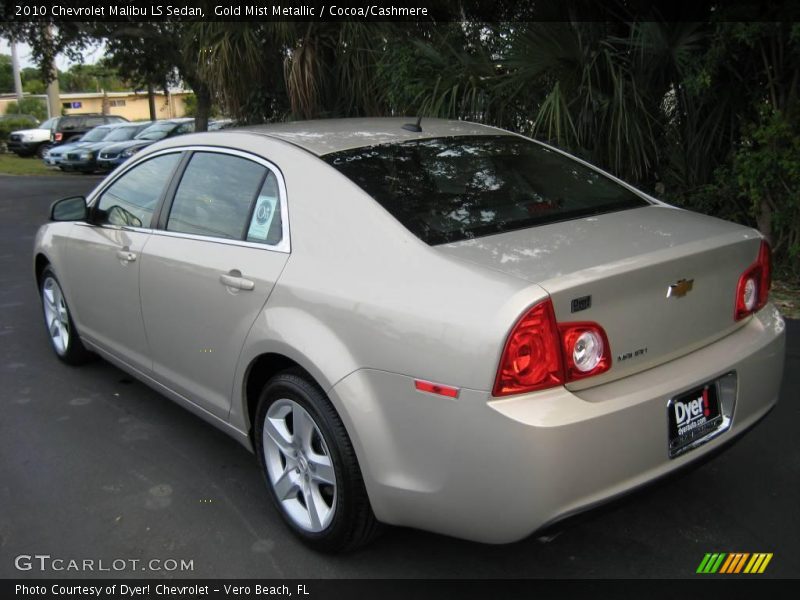 Gold Mist Metallic / Cocoa/Cashmere 2010 Chevrolet Malibu LS Sedan