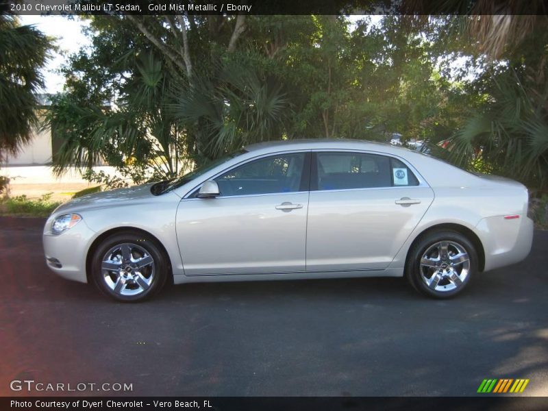 Gold Mist Metallic / Ebony 2010 Chevrolet Malibu LT Sedan