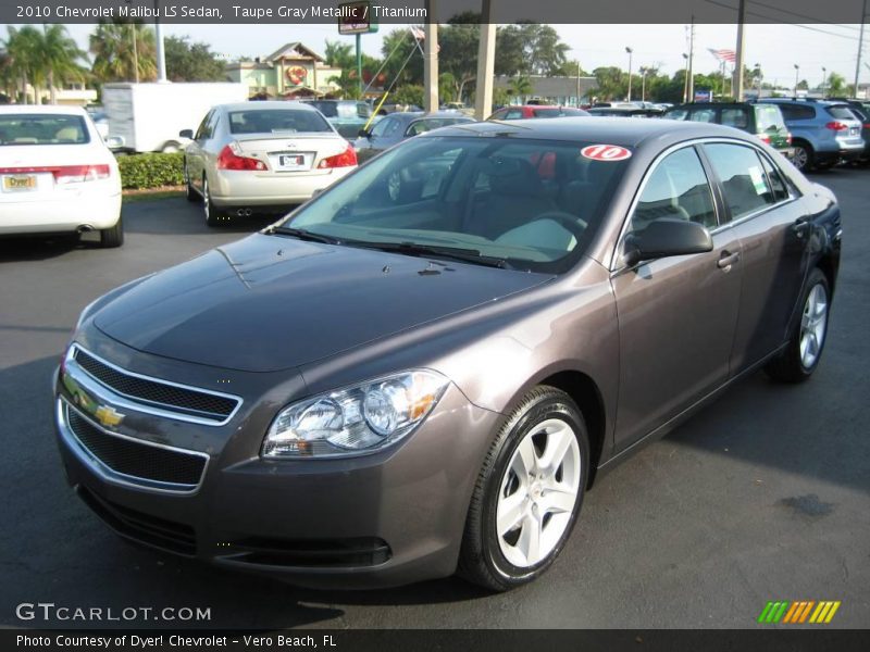 Taupe Gray Metallic / Titanium 2010 Chevrolet Malibu LS Sedan