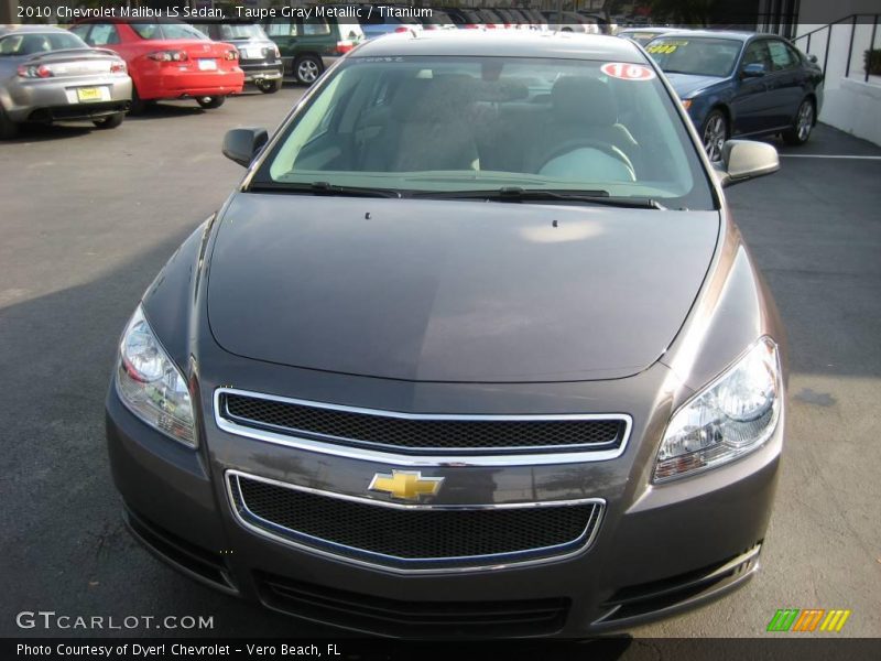 Taupe Gray Metallic / Titanium 2010 Chevrolet Malibu LS Sedan