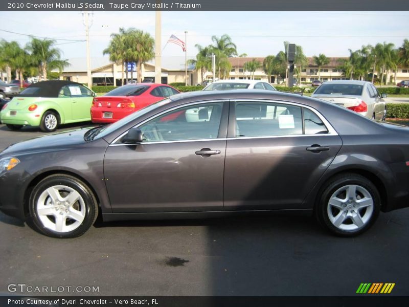 Taupe Gray Metallic / Titanium 2010 Chevrolet Malibu LS Sedan