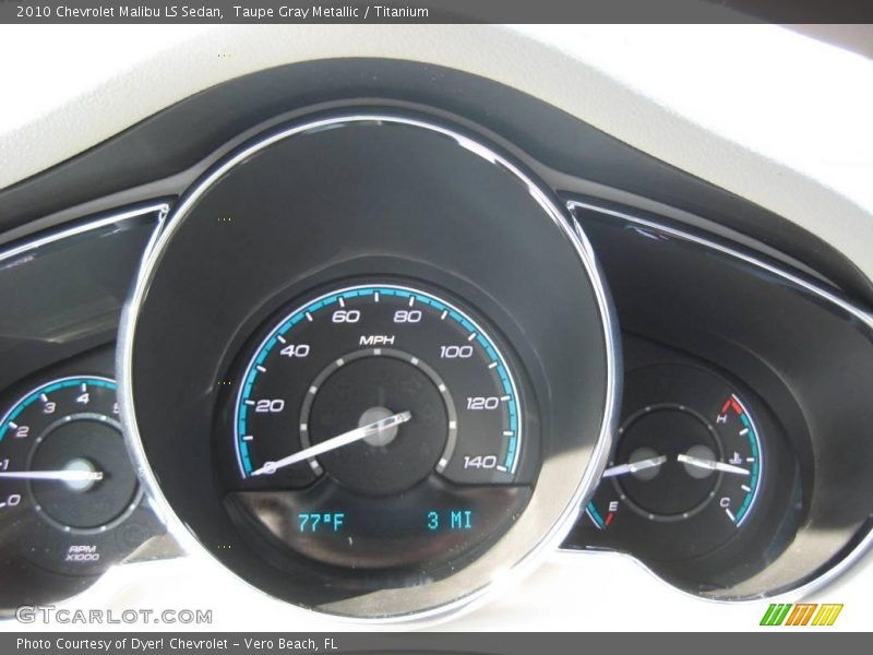 Taupe Gray Metallic / Titanium 2010 Chevrolet Malibu LS Sedan
