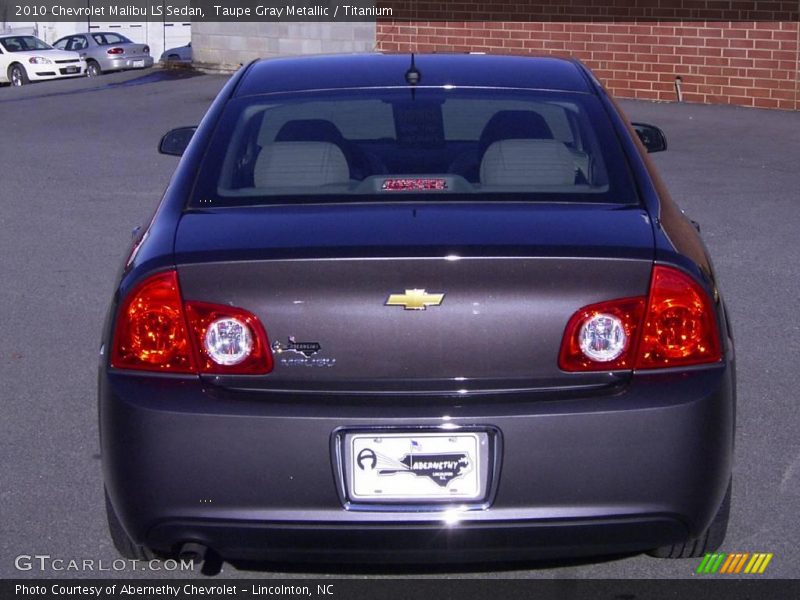 Taupe Gray Metallic / Titanium 2010 Chevrolet Malibu LS Sedan