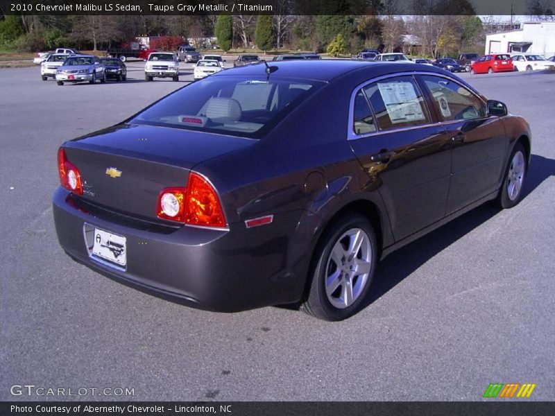 Taupe Gray Metallic / Titanium 2010 Chevrolet Malibu LS Sedan