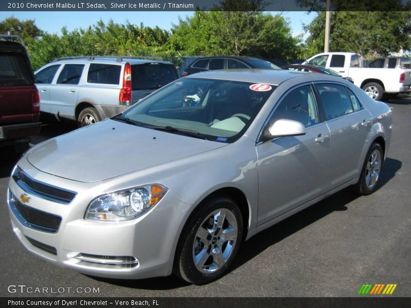 Silver Ice Metallic / Titanium 2010 Chevrolet Malibu LT Sedan