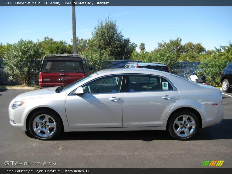 Silver Ice Metallic / Titanium 2010 Chevrolet Malibu LT Sedan