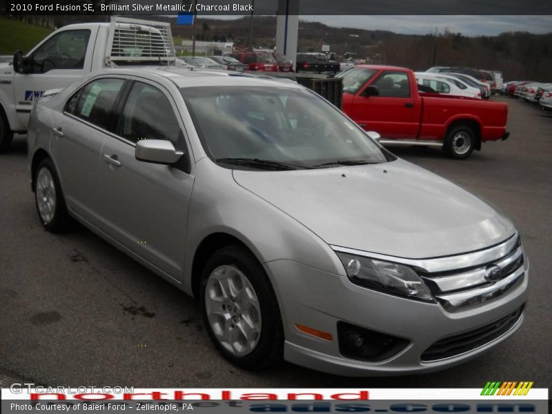 Brilliant Silver Metallic / Charcoal Black 2010 Ford Fusion SE
