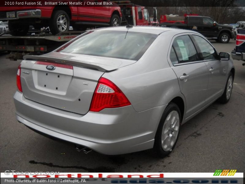 Brilliant Silver Metallic / Charcoal Black 2010 Ford Fusion SE