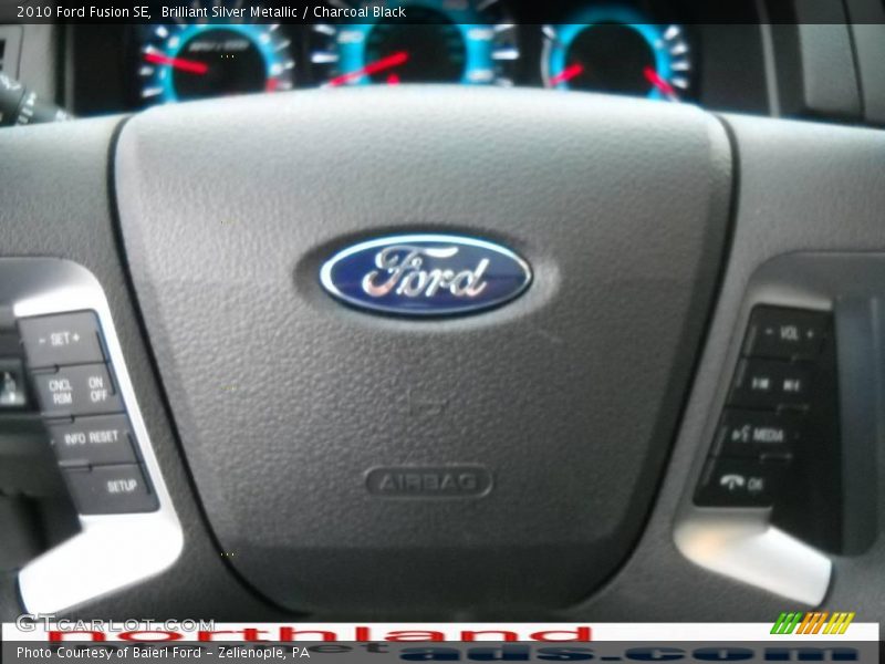 Brilliant Silver Metallic / Charcoal Black 2010 Ford Fusion SE