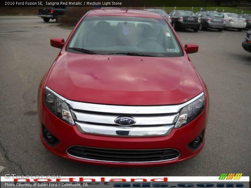 Sangria Red Metallic / Medium Light Stone 2010 Ford Fusion SE