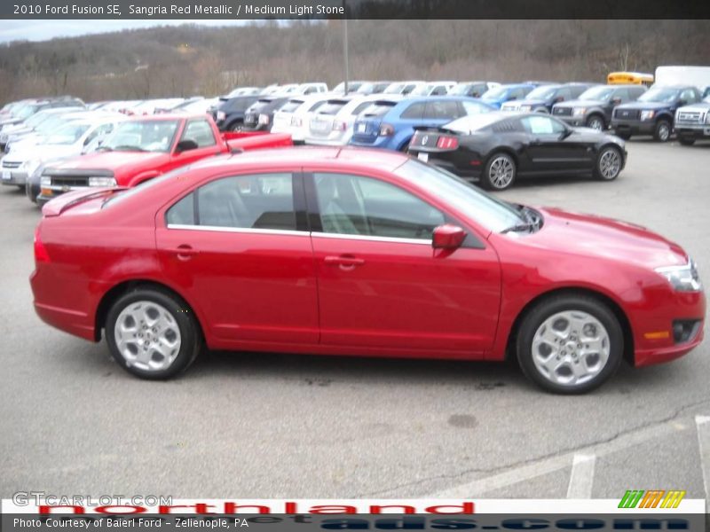 Sangria Red Metallic / Medium Light Stone 2010 Ford Fusion SE