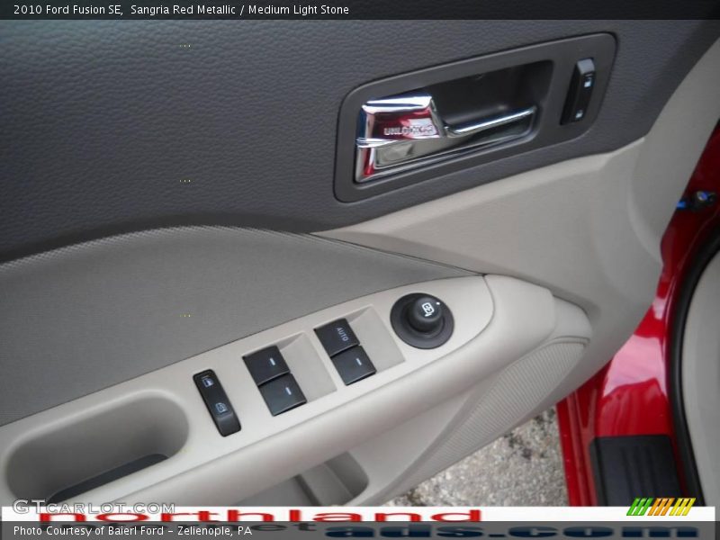 Sangria Red Metallic / Medium Light Stone 2010 Ford Fusion SE