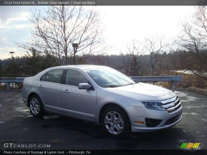 Brilliant Silver Metallic / Charcoal Black 2010 Ford Fusion SE